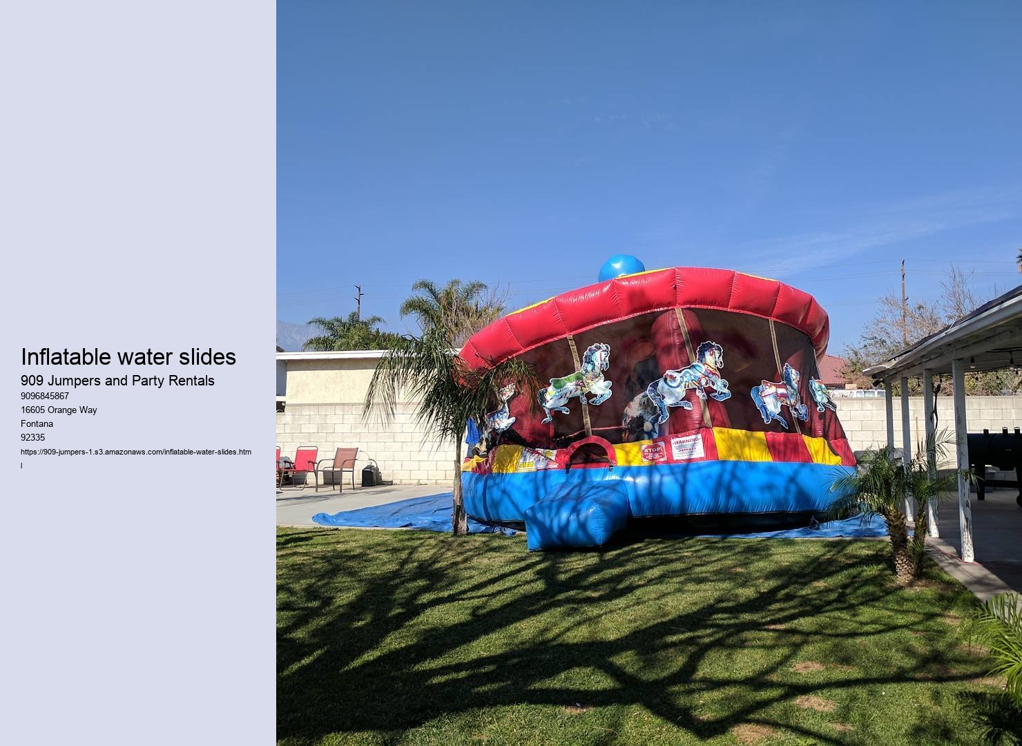 Inflatable water slides