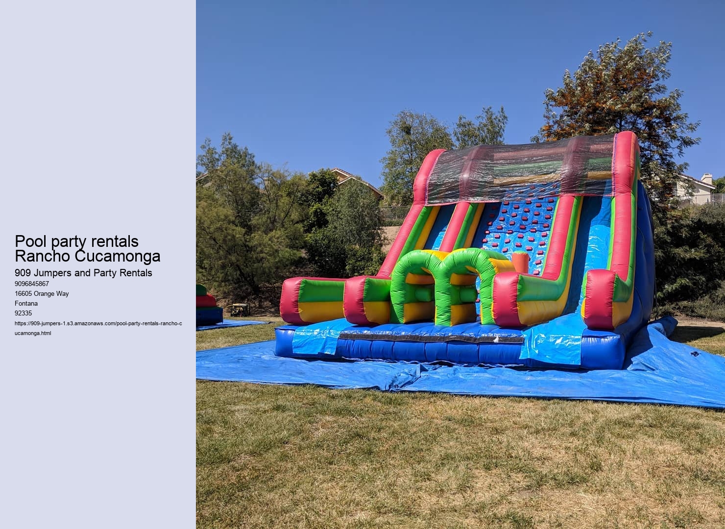 Pool party rentals Rancho Cucamonga 